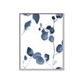 Picture of Blue Water Colour Leaves II _GroupedProduct_Rectangle_Portrait_Canvas_Framed_