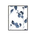 Picture of Blue Water Colour Leaves II _GroupedProduct_Rectangle_Portrait_Canvas_Framed_