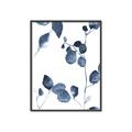 Picture of Blue Water Colour Leaves II _GroupedProduct_Rectangle_Portrait_Canvas_Framed_