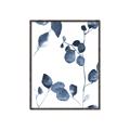 Picture of Blue Water Colour Leaves II _GroupedProduct_Rectangle_Portrait_Canvas_Framed_