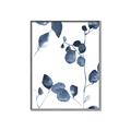 Picture of Blue Water Colour Leaves II _GroupedProduct_Rectangle_Portrait_Canvas_Framed_