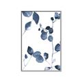Picture of Blue Water Colour Leaves II _GroupedProduct_Rectangle_Portrait_Canvas_Framed_