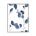 Picture of Blue Water Colour Leaves II _GroupedProduct_Rectangle_Portrait_Canvas_Framed_