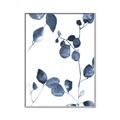 Picture of Blue Water Colour Leaves II _GroupedProduct_Rectangle_Portrait_Canvas_Framed_