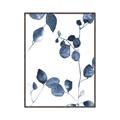 Picture of Blue Water Colour Leaves II _GroupedProduct_Rectangle_Portrait_Canvas_Framed_