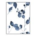 Picture of Blue Water Colour Leaves II _GroupedProduct_Rectangle_Portrait_Canvas_Framed_