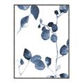 Picture of Blue Water Colour Leaves II _GroupedProduct_Rectangle_Portrait_Canvas_Framed_