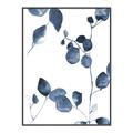 Picture of Blue Water Colour Leaves II _GroupedProduct_Rectangle_Portrait_Canvas_Framed_