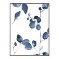 Picture of Blue Water Colour Leaves II _GroupedProduct_Rectangle_Portrait_Canvas_Framed_