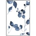 Picture of Blue Water Colour Leaves II _GroupedProduct_Rectangle_Portrait_Canvas_Framed_