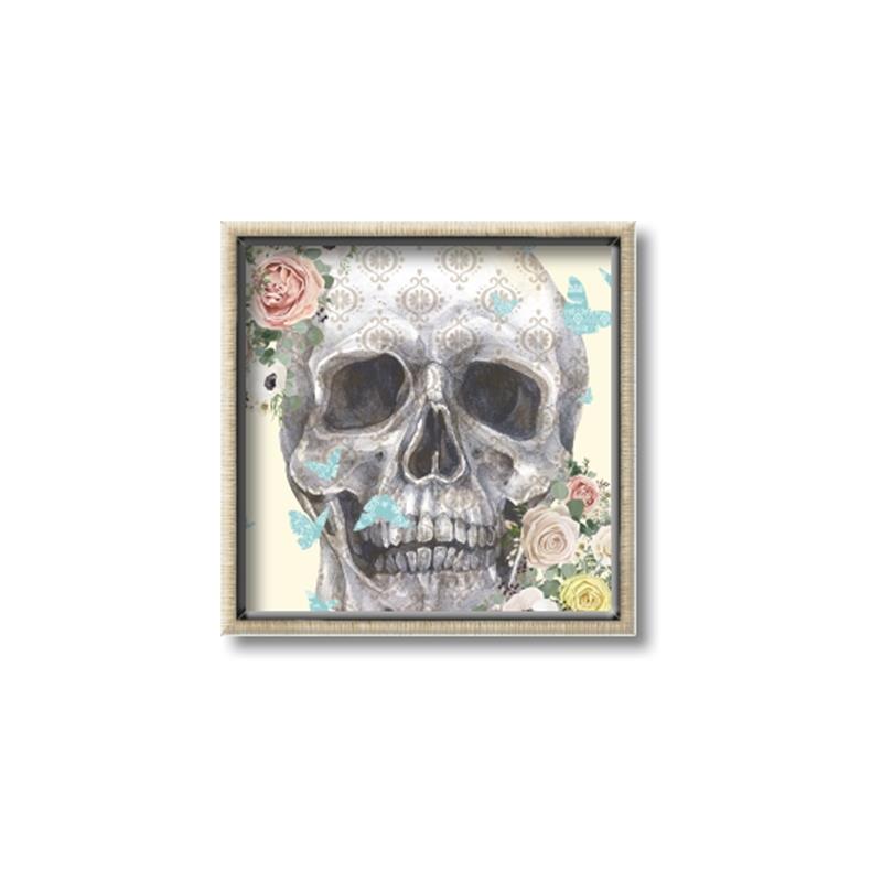 Picture of Rose Skull _GroupedProduct_Square_Canvas_Framed_