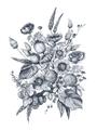 Picture of Sketched Fall Blooms _GroupedProduct_Rectangle_Portrait_Unframed_Print_Only_