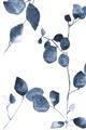 Picture of Blue Water Colour Leaves II _GroupedProduct_Rectangle_Portrait_Unframed_Print_Only_