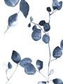 Picture of Blue Water Colour Leaves II _GroupedProduct_Rectangle_Portrait_Unframed_Print_Only_