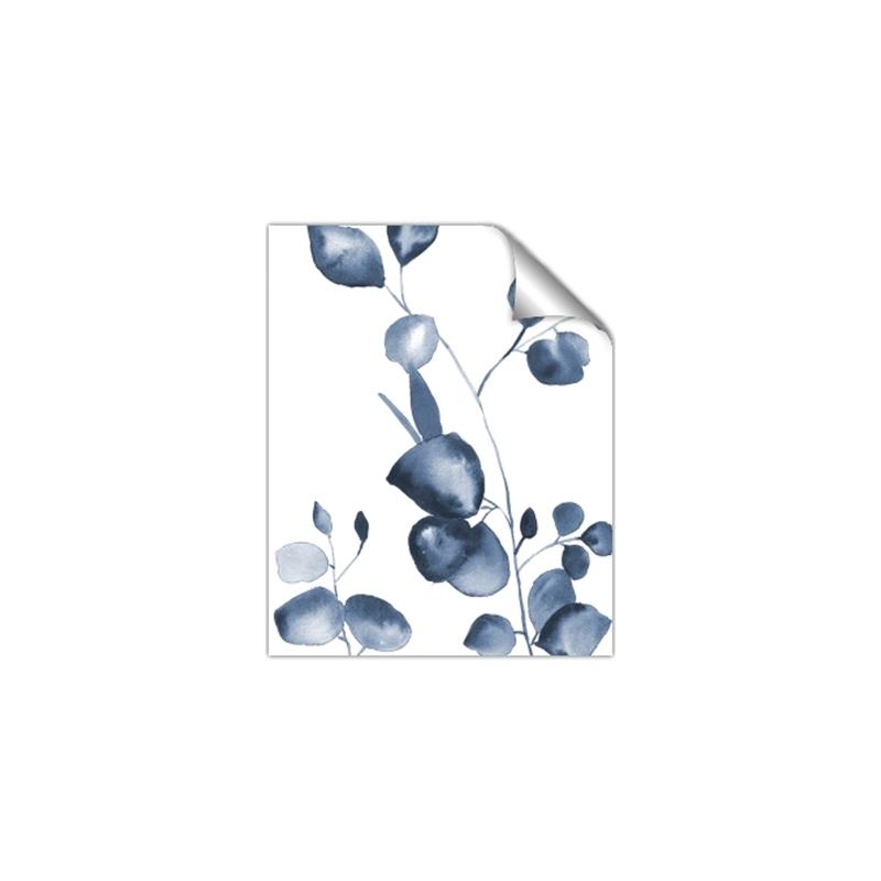 Picture of Blue Water Colour Leaves _GroupedProduct_Rectangle_Portrait_Unframed_Print_Only_