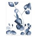 Picture of Blue Water Colour Leaves _GroupedProduct_Rectangle_Portrait_Unframed_Print_Only_