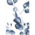 Picture of Blue Water Colour Leaves _GroupedProduct_Rectangle_Portrait_Unframed_Print_Only_