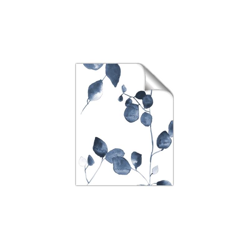 Picture of Blue Water Colour Leaves II _GroupedProduct_Rectangle_Portrait_Unframed_Print_Only_
