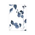 Picture of Blue Water Colour Leaves II _GroupedProduct_Rectangle_Portrait_Unframed_Print_Only_