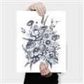 Picture of Sketched Fall Blooms _GroupedProduct_Rectangle_Portrait_Canvas_