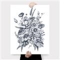 Picture of Sketched Fall Blooms _GroupedProduct_Rectangle_Portrait_Canvas_