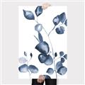 Picture of Blue Water Colour Leaves _GroupedProduct_Rectangle_Portrait_Canvas_