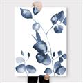 Picture of Blue Water Colour Leaves _GroupedProduct_Rectangle_Portrait_Canvas_