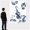 Picture of Blue Water Colour Leaves _GroupedProduct_Rectangle_Portrait_Canvas_