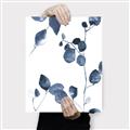 Picture of Blue Water Colour Leaves II _GroupedProduct_Rectangle_Portrait_Canvas_