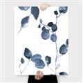 Picture of Blue Water Colour Leaves II _GroupedProduct_Rectangle_Portrait_Canvas_
