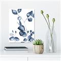 Picture of Blue Water Colour Leaves _GroupedProduct_Rectangle_Portrait_Canvas_
