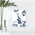Picture of Blue Water Colour Leaves _GroupedProduct_Rectangle_Portrait_Canvas_
