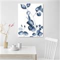Picture of Blue Water Colour Leaves _GroupedProduct_Rectangle_Portrait_Canvas_