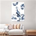 Picture of Blue Water Colour Leaves _GroupedProduct_Rectangle_Portrait_Canvas_