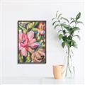Picture of Mosiac Floral _GroupedProduct_Rectangle_Portrait_Canvas_Framed_