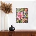 Picture of Mosiac Floral _GroupedProduct_Rectangle_Portrait_Canvas_Framed_