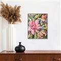 Picture of Mosiac Floral _GroupedProduct_Rectangle_Portrait_Canvas_Framed_