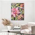 Picture of Mosiac Floral _GroupedProduct_Rectangle_Portrait_Canvas_Framed_