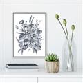 Picture of Sketched Fall Blooms _GroupedProduct_Rectangle_Portrait_Canvas_Framed_