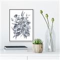 Picture of Sketched Fall Blooms _GroupedProduct_Rectangle_Portrait_Canvas_Framed_