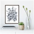 Picture of Sketched Fall Blooms _GroupedProduct_Rectangle_Portrait_Canvas_Framed_