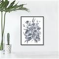 Picture of Sketched Fall Blooms _GroupedProduct_Rectangle_Portrait_Canvas_Framed_