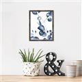 Picture of Blue Water Colour Leaves _GroupedProduct_Rectangle_Portrait_Canvas_Framed_