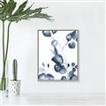 Picture of Blue Water Colour Leaves _GroupedProduct_Rectangle_Portrait_Canvas_Framed_