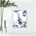 Picture of Blue Water Colour Leaves _GroupedProduct_Rectangle_Portrait_Canvas_Framed_