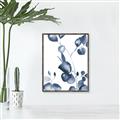 Picture of Blue Water Colour Leaves _GroupedProduct_Rectangle_Portrait_Canvas_Framed_