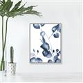 Picture of Blue Water Colour Leaves _GroupedProduct_Rectangle_Portrait_Canvas_Framed_