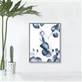 Picture of Blue Water Colour Leaves _GroupedProduct_Rectangle_Portrait_Canvas_Framed_