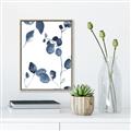 Picture of Blue Water Colour Leaves II _GroupedProduct_Rectangle_Portrait_Canvas_Framed_