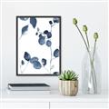Picture of Blue Water Colour Leaves II _GroupedProduct_Rectangle_Portrait_Canvas_Framed_
